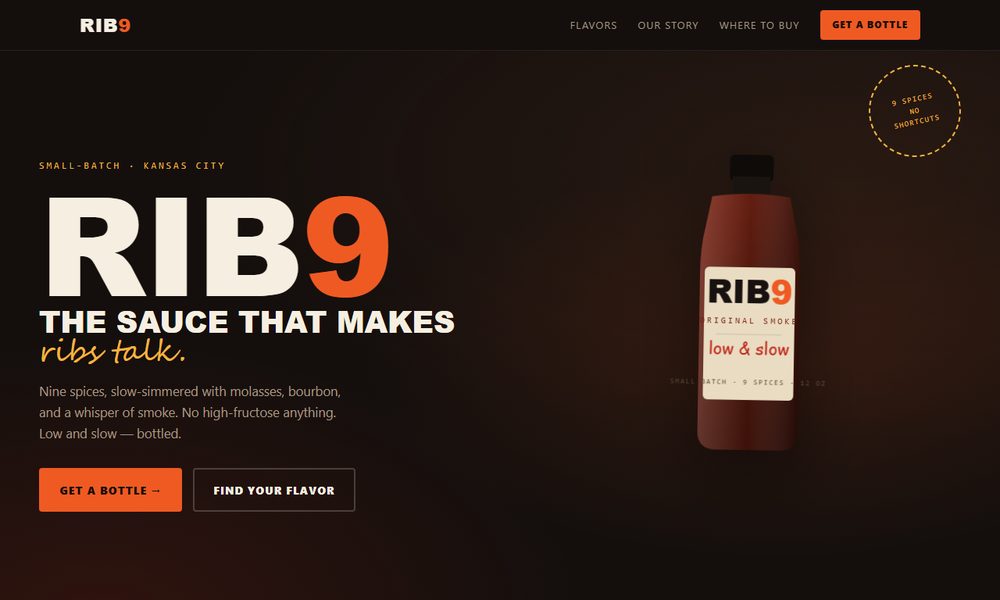 RIB9 — BBQ sauce brand demo
